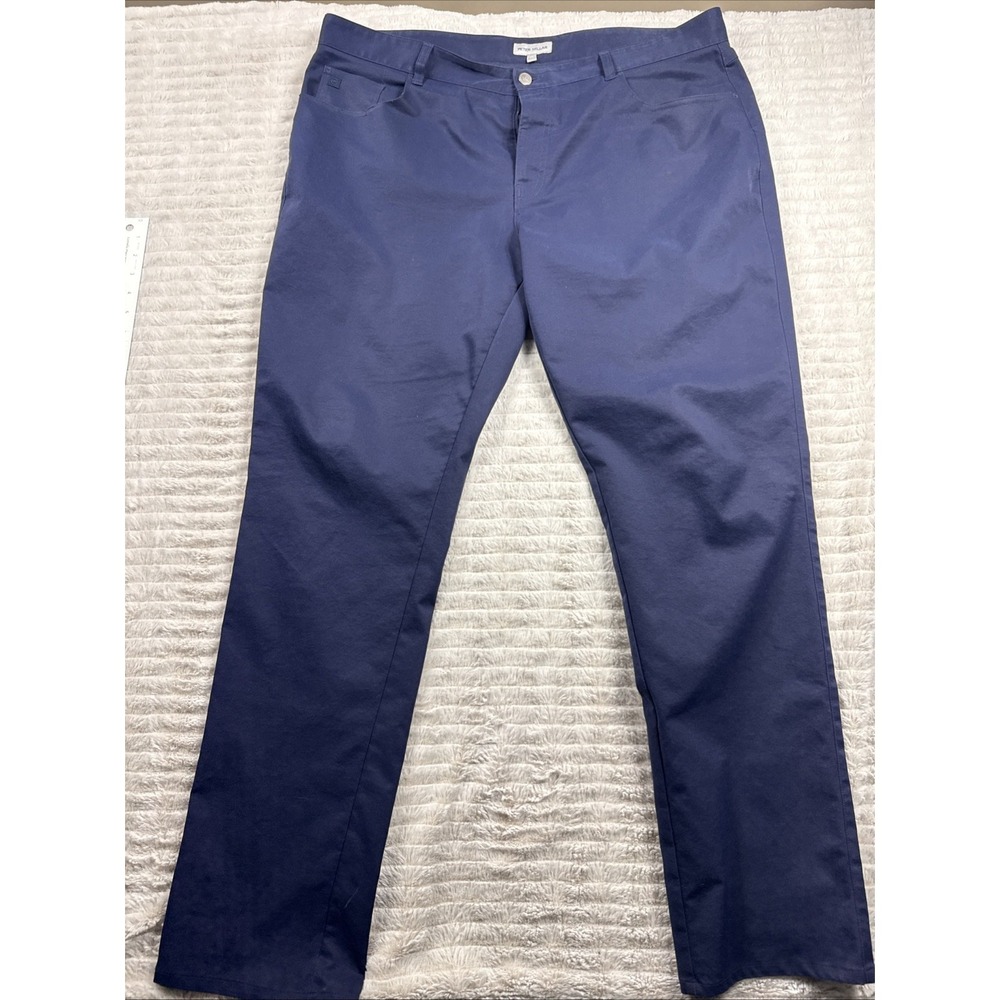 Peter Millar EB66 Mens Size 40x32 Golf Pants Crown Sport Navy Blue EUC Comfy